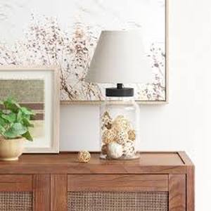 Casual Fillable Small Lamp Base Clear - Threshold Glass Accent, No Assembly Required, UL Listed