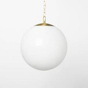 Milk Glass Ceiling Pendant Brass - Threshold designed with Studio McGee