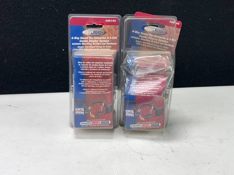 6 Way Round Pin Connector & 4 Flat Combo Adapter Harnesses