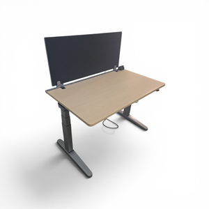 Steelcase Power Sit Stand Desk with Privacy Divider & Power Pack.