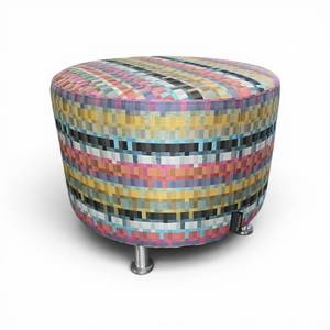 Steelcase Coalesse Round Ottoman that measures 24 in diameter  19 tall