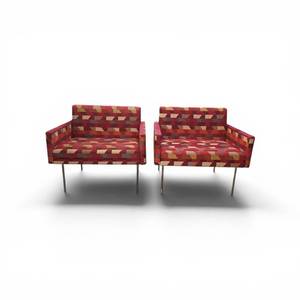 Two Herman Miller Geiger Tuxedo Chairs Multicolor Retail $1600
