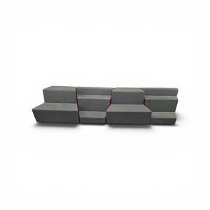 4 Piece Nevins Contemporary Soft Seating Modular Set Retails for $8800 and measures 161 wide  41 deep