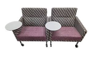Set of Two Steelcase Coalesse Sidewalk Highback lounge Chair with Tablet Arm Retail $1300
