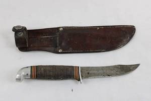 Vintage Craftsman Fixed Blade Knife With Sheath