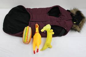 Dog Whisperer Dog Coat & 3 Dog Toys Mixed Lot