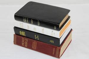 Holy Bible Lot of 4 King James, Revised Standard & New King James