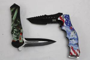 Elite Edge & Day Zero Survival Folding Pocket Knives (Lot of 2)