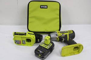 Ryobi One 18v Cordless Impact Wrench & Flashlight Kit With Battery & Case (No Charger)