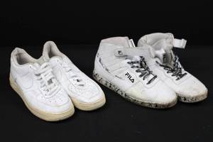 Nike Air Force 1 Low Sneakers & Fila High-Top Sneakers Mixed Lot