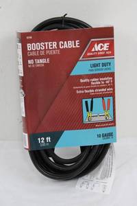 Ace 83196 Booster Cable 12 Ft 10 Gauge Light Duty