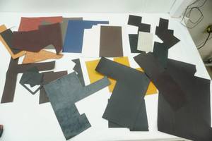 Colored Leather Pieces