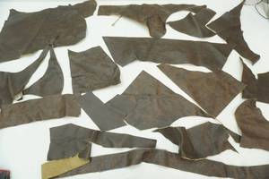 dark brown leather pieces