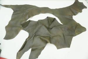 dark brown leather pieces