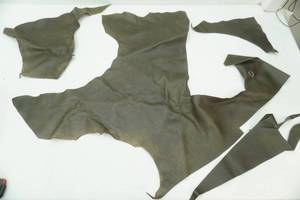 dark brown leather pieces