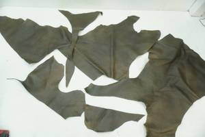 dark brown leather pieces