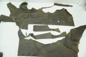 dark brown leather pieces