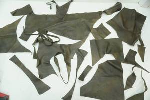 dark brown leather pieces