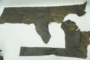 dark brown leather pieces