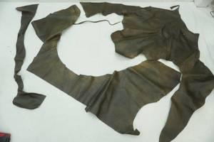 dark brown leather pieces