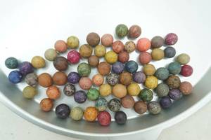 Jar of Vintage Clay Marbles