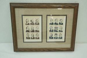 framed Vintage Ameripex 86 International Stamp Show Stamps.