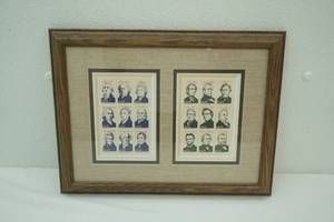 framed Vintage Ameripex 86 International Stamp Show Stamps.