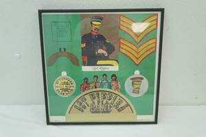 The Beatles Sgt. Peppers Lonely Hearts Album Cutout (framed)