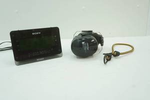 Sony Clock Radio, ear protection, safety earmuffs, bungee cord