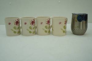 4ct Corelle Coffee Mugs 1 Stainless Steel Mug