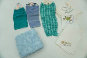 pillow case, kitchen towels