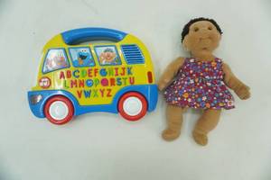 Fisher Price Sesame Street Elmos Alphabet Bus & TY Dolla