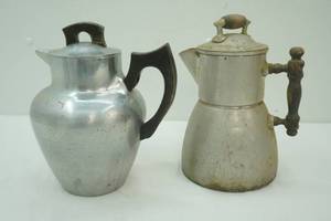 Vintage Super Maid Cast Aluminum Coffee Pot & Antique Wear-Ever Aluminum Coffee Pot