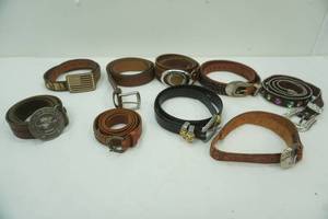 Belts, Leather and Other, variety of sizes