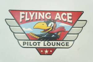 Flying Ace Pilot Lounge 17.5x9.25