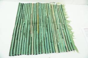 Green Braided Woven Rug