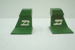 Burlington Northern Bookends. Cut from railroad ties