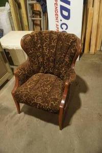 upholstered wingback accent chair