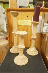 3 pillar candle holders