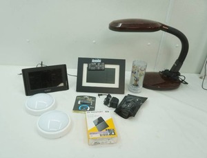 Desk Lamp, 32GB Zip Drive (new), puck lights, My Passport Wallet, Digital Weather Stations
