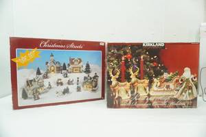 Christmas Village Set & Santa and Sleigh