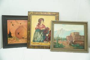 Framed Oil Paintings 3ct