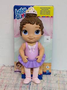 Baby Alive Sweet Ballerina Baby Doll Purple Dress Brown Hair