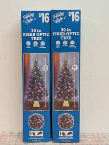 Pair of Lightweight and durable Reusable Christmas trees Measures 30 inches Crafted from premium-quality fiber optic