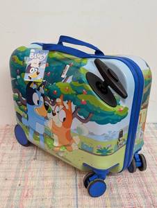 Disney Kids Bluey Hardside Ride-On Spinner Suitcase - Blue
