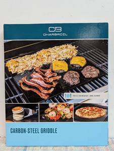Charbroil Carbon Steel Heat-Resistant Griddle Stone Grill Topper Silver