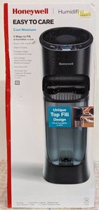 Honeywell Top Fill Tower Humidifier, Digital Humidistat, Black