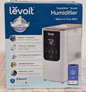Levoit 4.5L Oasis Mist Smart Humidifier Ultrasonic, Warm & Cool Mist, Bedroom Use, 300-500 sq. ft., No Filter Needed