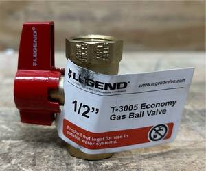Legend T-3005 Red Top Forged Brass Economy Gas Ball Valve Msrp $174.99 lot of 12