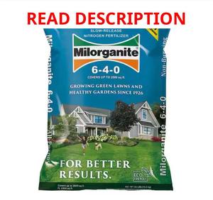  Milorganite 32 Ibs. 2,500 sq. ft. Organic Plant Fertilizer Slow-Release Nitrogen Garden and Lawn Fertilizer 6-4-0
